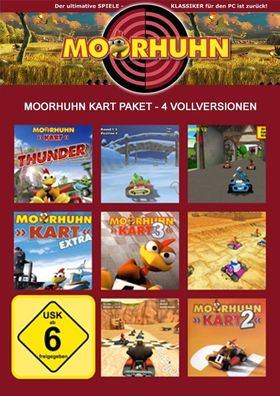 Moorhuhn Kart Paket - 4 Vollversionen - Racing - Autorennen - PC - Download