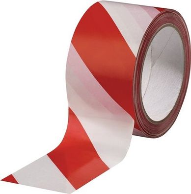 Burmann 793334 Warnmarkierungsband PVC rot/weiß Länge 66 m Breite 60 mm