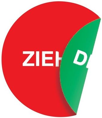 Türaufkleber D. 50 mmLxB Ziehen/Drücken Folie selbstklebend
