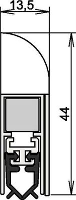 ATHMER 1-311-0985 Türdichtung Wind-Ex 1-311 1-seitig Länge 985 mm Holztüren