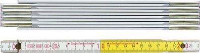 BMI 982980200 Gliedermaßstab 9802 Länge 2 m Breite 16 mm mm/cm EG III Buche weiß