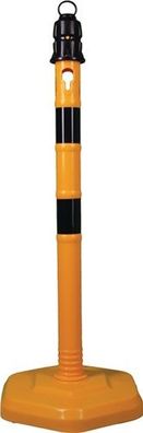 Sperrpfosten Polypropylen gelb/schwarz D. 63 mm zum Aufstellen mit Öse