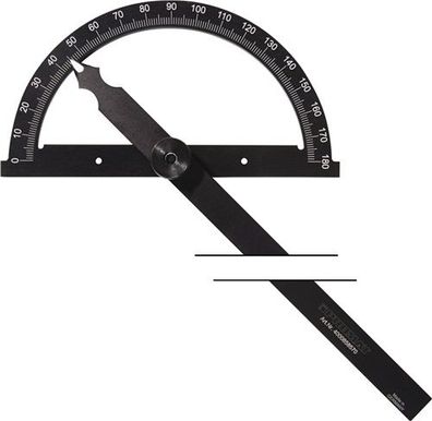 PROMAT Winkelmesser Gradbogen-D. 120 mm Schenkellänge 150 mm