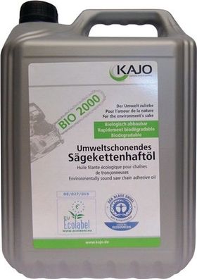 KAJO 34200004 Sägekettenhaftöl BIO 2000 52 mm²/ s (bei 40°C) 5 l