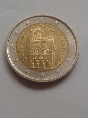 2 euro 2002 San Marino Kursmünze aus KMS 2 euro Burg Wehrturm