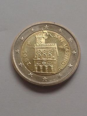 2 euro 2005 San Marino Kursmünze aus KMS 2 euro Burg Wehrturm