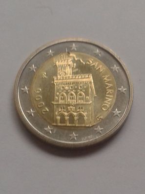 2 euro 2006 San Marino Kursmünze aus KMS 2 euro Burg Wehrturm