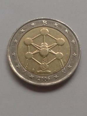 2 euro 2006 Belgien Atomium fast unzirkuliert wenig zirkuliert