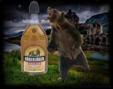 Bärenjäger Honigschnaps, nach Mittelalter Rezeptur, 35% vol., 700 ml Flasche