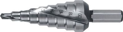 RUKO 101051E Stufenbohrer Bohrbereich 4-20 mm HSS-Co spiralgenutet Stufenanzahl