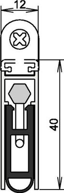 ATHMER 1-689-0833 Türdichtung Kältefeind Allround® 1-689 1-seitig Länge 833 mm A