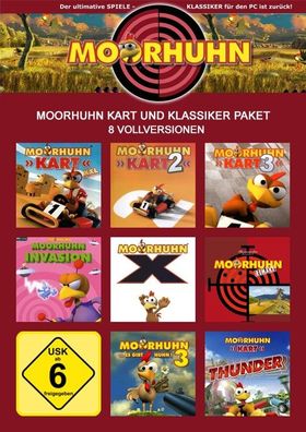 Moorhuhn Paket - 8 Vollversionen - Klassiker - Kart - PC - Download