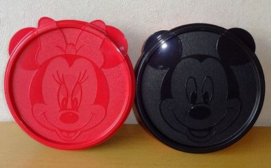 Tupperware® * * Mickey-Mouse-Runde (2) á 490 ml * * - Schwarz/ Rot