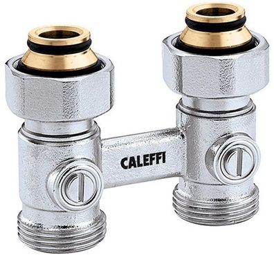 Caleffi 301052 Caleffi Zweirohr Hahnblock 3010 Durchgangsform, 3/4Zoll IG
