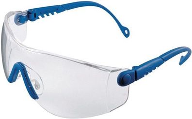 Honeywell 1004949 Schutzbrille Op-Tema EN 166-1FT Bügel blau, Scheibe klar Polyc