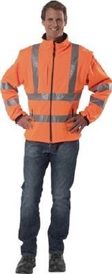 Prevent 8060O/M Warnschutz-Softshelljacke Größe M orange
