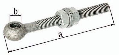 GAH 417260 Augenschraube M16 Länge 130 mm 16 mm verzinkt