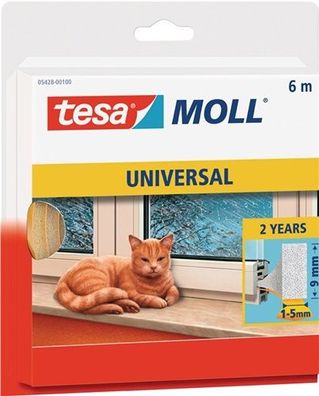 TESA 55604-00100-00 Fenster-/Türmoll tesamoll® 55604 B15mmxH6mmxL6m