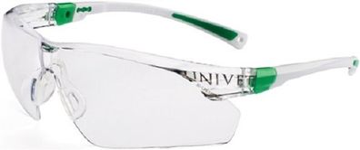 UNIVET 506U.03.00.00 Schutzbrille 506 UP EN 166, EN 170 Bügel weiß grün, Scheibe