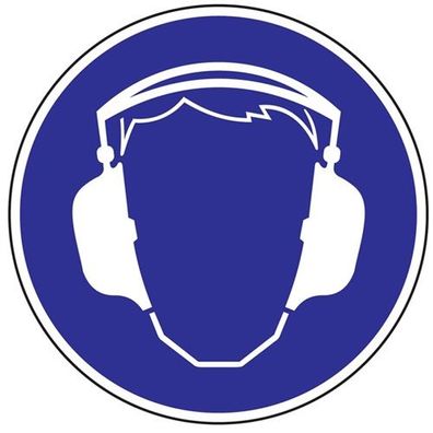 Gebotszeichen Gehörschutz benutzen Folie
