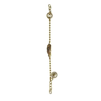 Fuß-/ Armkette - Edelstahl - Feder Stern - gold