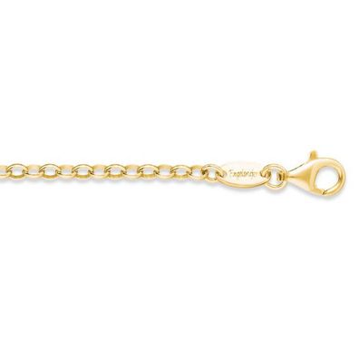 Halskette 100 cm - Sterlingsilber - Anker gold IP
