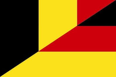 Fahne Flagge Belgien-Deutschland Premiumqualität