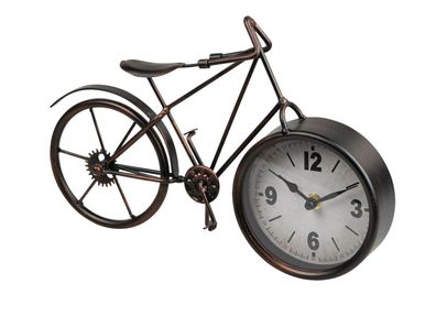 Metallmodell Fahrrad mit Uhr 32 cm Tischuhr Metall Modell Rad Blechmodell