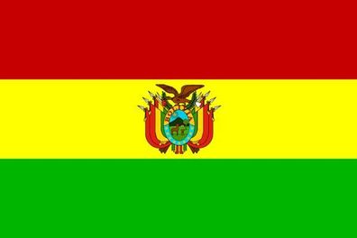 Fahne Flagge Bolivien mit Wappen Premiumqualität