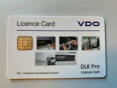 Lizenzkarte VDO Downloadkey DLK PRO für DTCO der 2. Generation