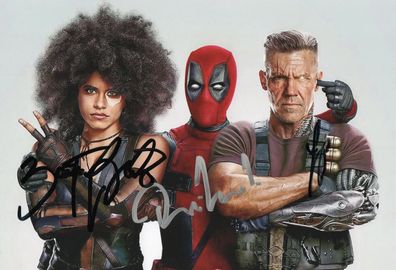 Deadpool Cast Autogramm Reynolds, Brolin, Baccarin
