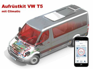 Webasto Aufrüstkit VW T5 Climatic, Einbausatz + Thermo Connect Web App, 9012103D