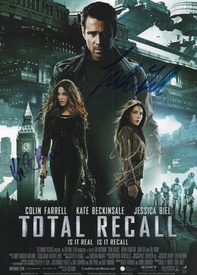 Total Recall Cast Autogramm Colin Farrell, Kate Beckinsale, Jessica Biel