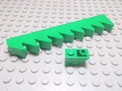 Lego 10 Dachsteine Negativ Steine 45 Grad 1x2 grün 3665 Set 7133 7633 6743 4095