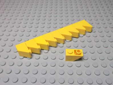 Lego 10 Dachsteine Negativ Steine 45 Grad 2x1 gelb 3665 Set 6745 4402 6277 855 375