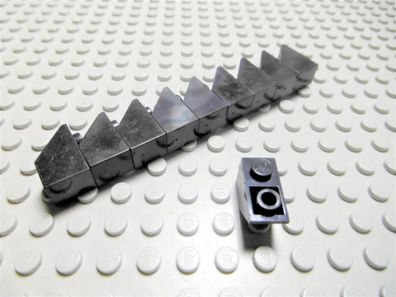 Lego 10 Dachsteine Negativ Steine 45 Grad 2x1 schwarz 3665 Set 4403 6988 7785 8479