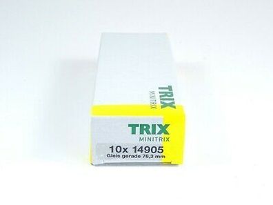 Minitrix ( Trix ) N 14905, 10x gerades Gleis 76,3 mm, neu, OVP