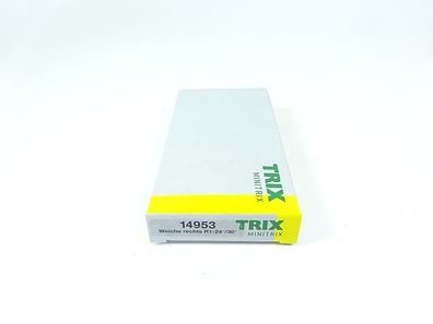 Minitrix ( Trix ) N 14953, Weiche rechts R 1 - 24°/30°, neu, OVP