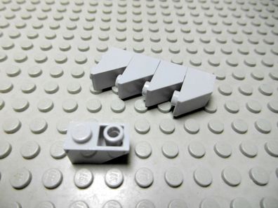 Lego 5 Dachsteine Negativ Steine 1x2 45 Grad neuhellgrau 3665 Set 5891 10175 8098