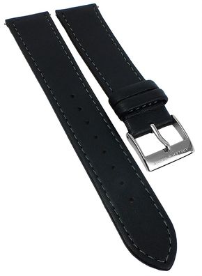 Abeler & Söhne > Uhrenarmband 20mm schwarz Leder > AS1327 AS1325