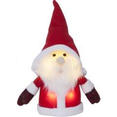 Weihnachtsmann Zipfelmütze 25cm hoch 4 warmweiße LED 991-60 innen