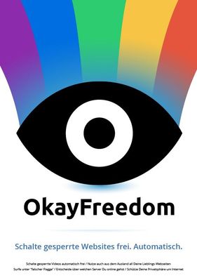 Steganos Okay Freedom - für 1 Gerät - Laufzeit 1 Jahr - Key - VPN - Download ESD