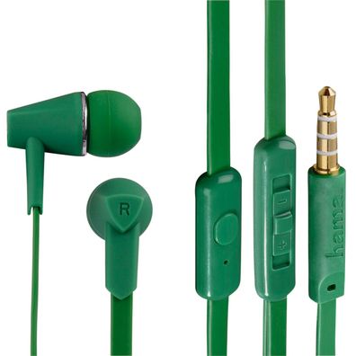 hama In-Ear-Stereo Kopfhörer mit Telefonfunktion, Bass und Geräuschunterdrückung