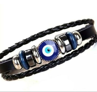 Armband Mit Nazar Boncuk Blaue Auge Blick Schwarz Blau