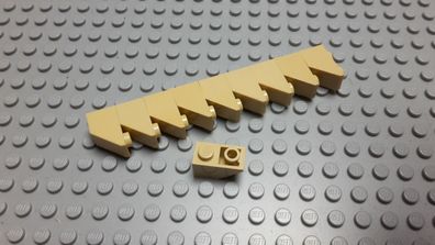 Lego 10 Dachsteine Negativ Steine 45 Grad 1x2 tan beige 3665 Set 41193 4482 8135 4502