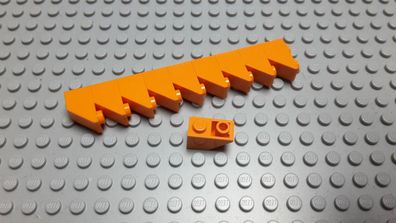Lego 10 Dachsteine Negativ Steine 45 Grad 1x2 orange 3665 Set 30310 60064 7345 31096