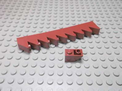Lego 10 Dachsteine Negativ Steine 1x2 45 grad neubraun 3665 Set 9446 7956 6210 3833
