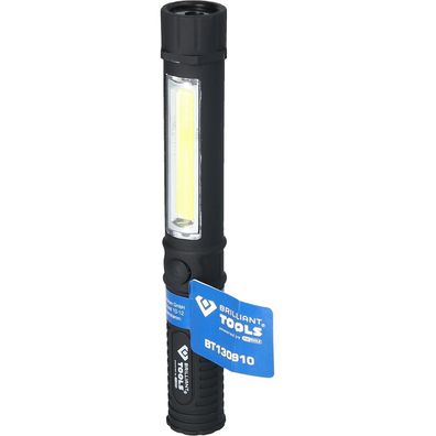 LED Stift Lampe Pen Light 2 in 1 COB LED schwarz leuchtstark und praktisch