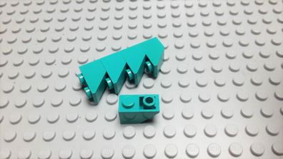 Lego 5 Dachsteine Negativ Stein 1x2 45 Grad Dunkeltürkis Dark Turquoise 3665 Set 4722