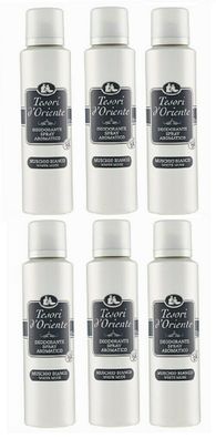 Tesori d´ Oriente Muschio Bianco/ White Musk Aromatik Deodorant Spray 6 x 150ml